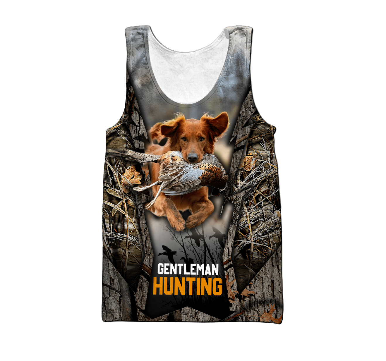 Hunting Dog D Over Printed Unisex Deluxe Hoodie ML