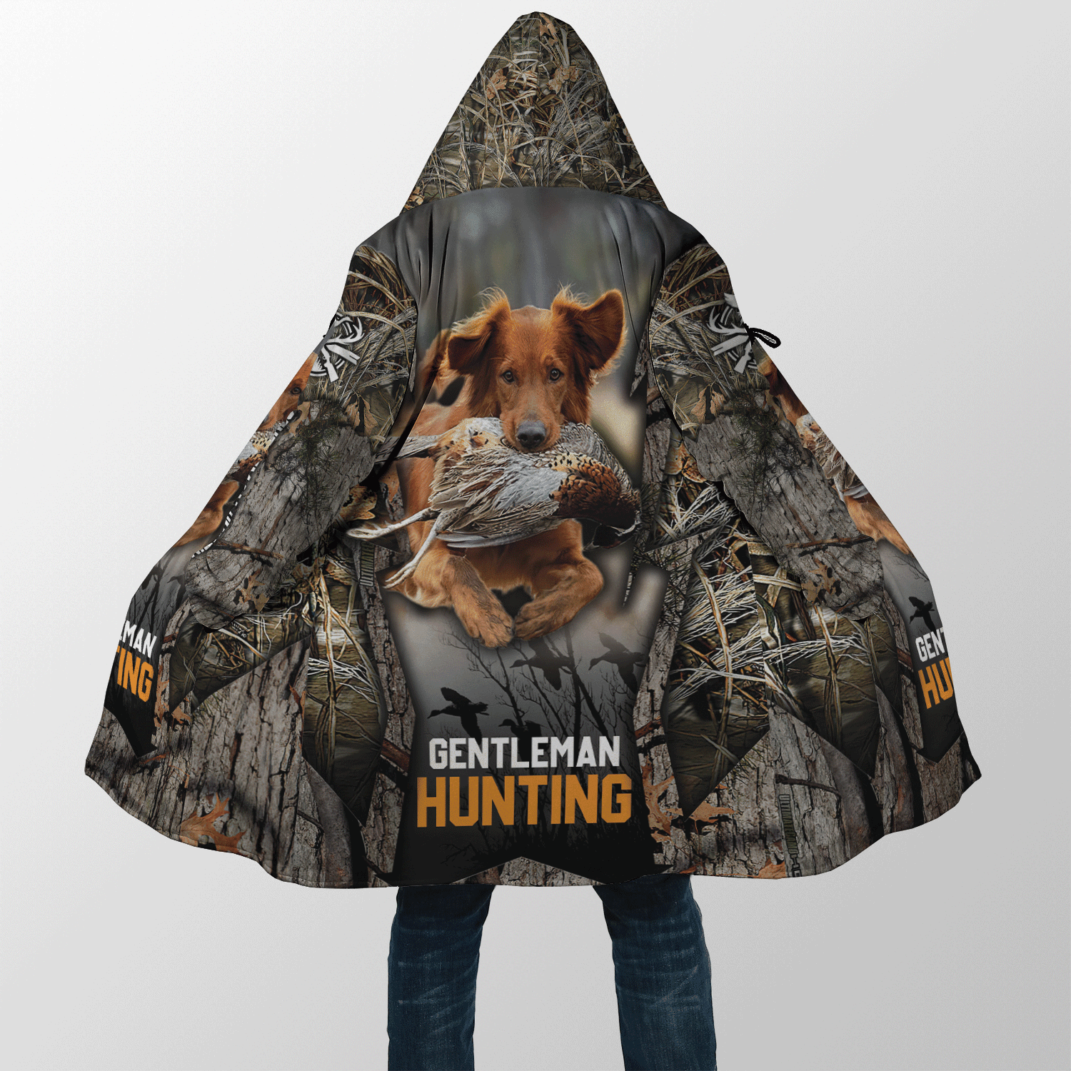 Hunting Dog D Over Printed Unisex Deluxe Hoodie ML