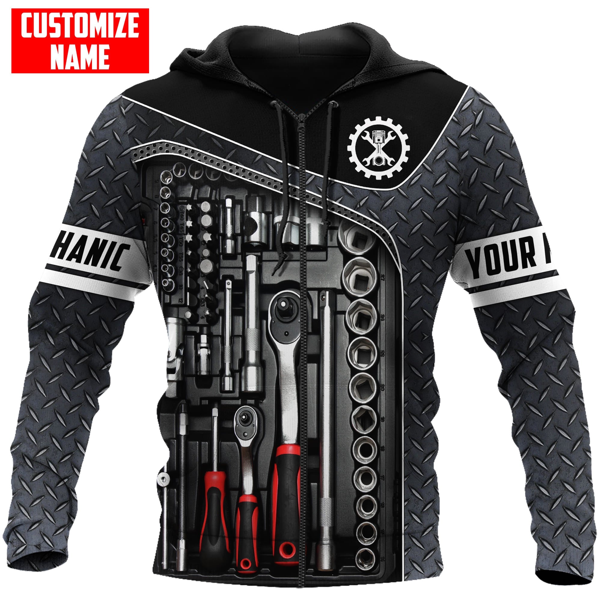 Personalized All Over Printed Mechanic Hoodie For Men and Women