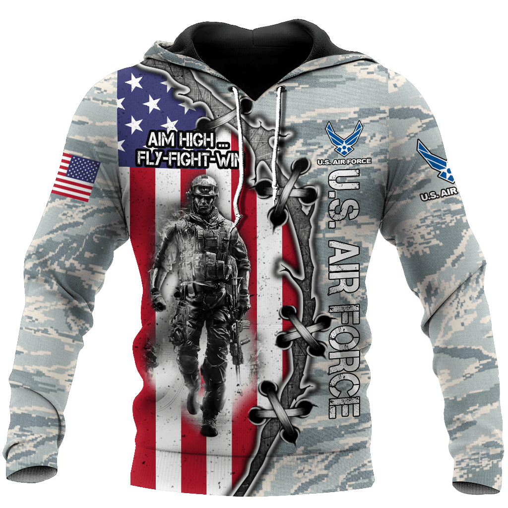 All Over Printed U.S Air Force Hoodie Pi-MEI