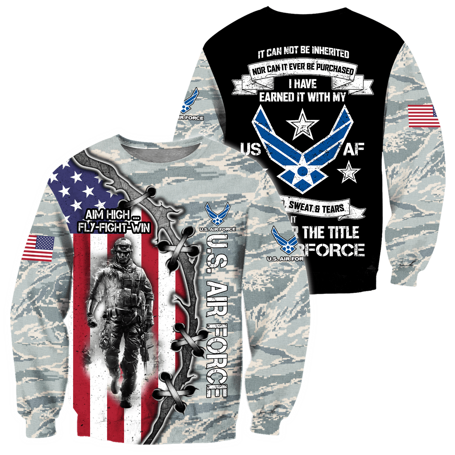 All Over Printed U.S Air Force Hoodie Pi-MEI