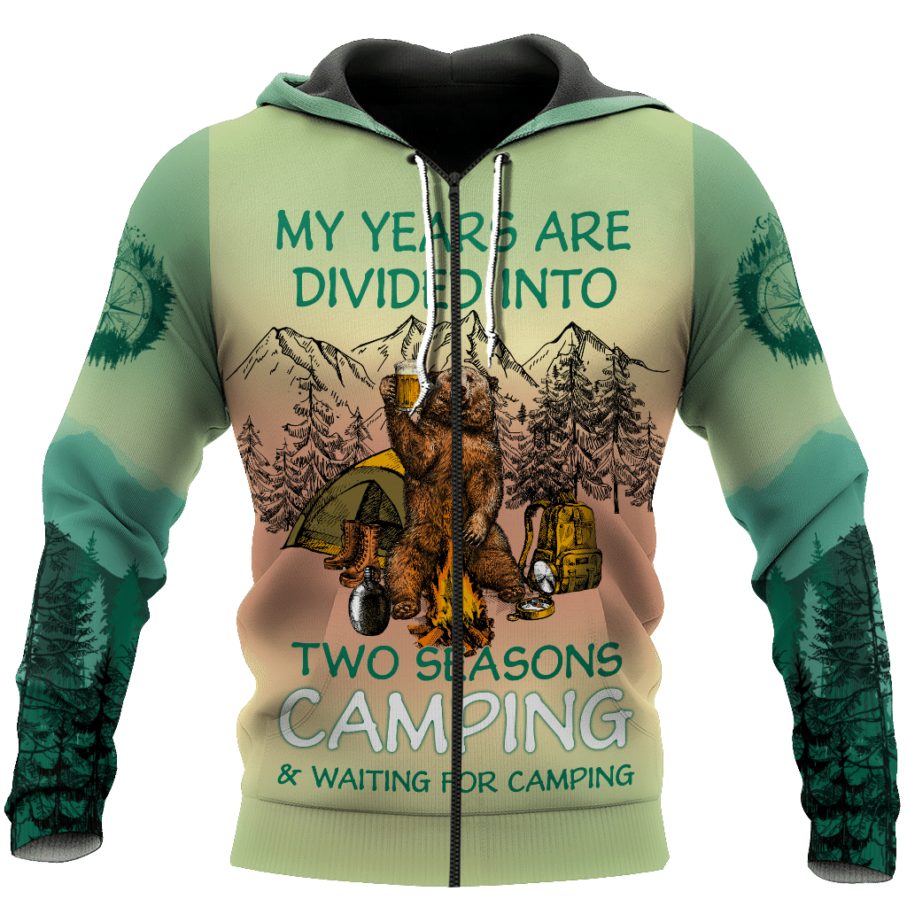 Beautiful All Over Printed Camping Hoodie For Men And Women Pi-MEI