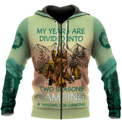 Beautiful All Over Printed Camping Hoodie For Men And Women Pi-MEI