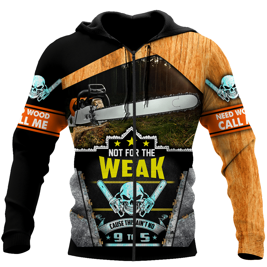 All Over Printed Chainsaw Need Wood Call Me Hoodie MEI-MEI