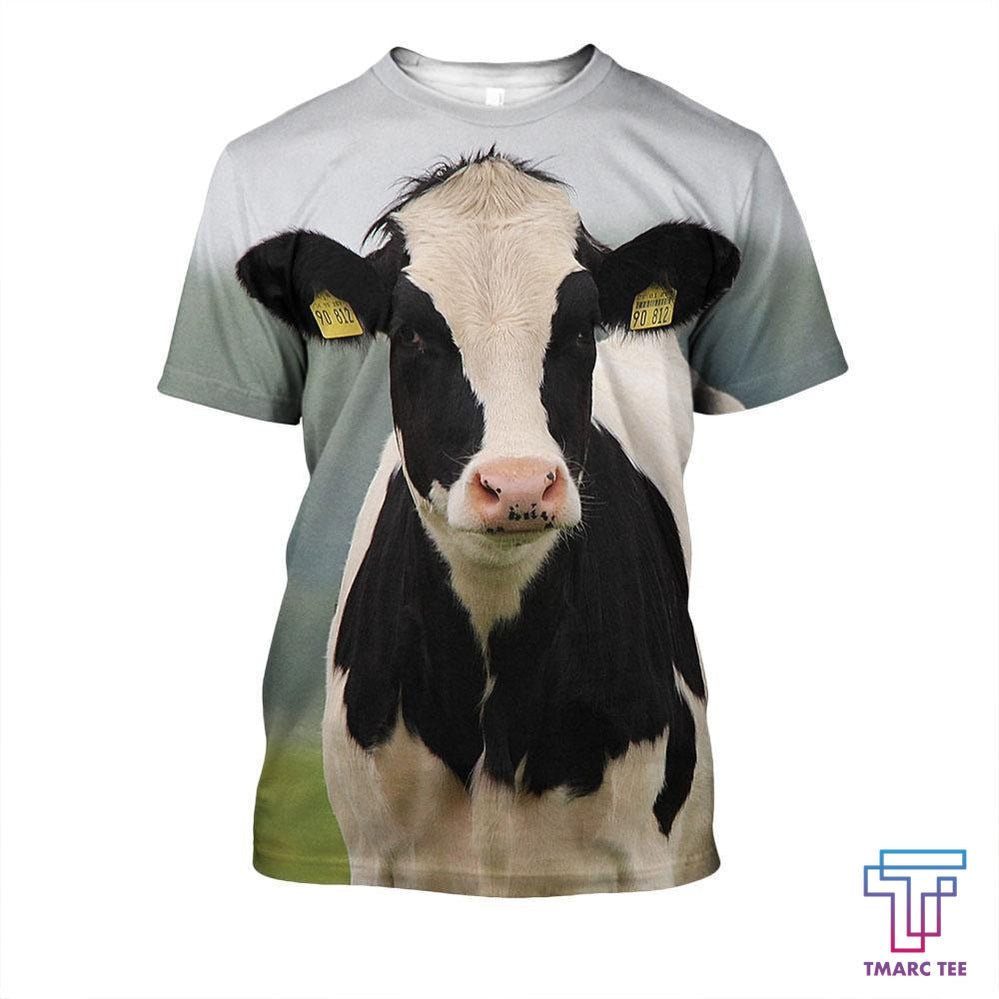 All Over Printed Black Cow Shirts