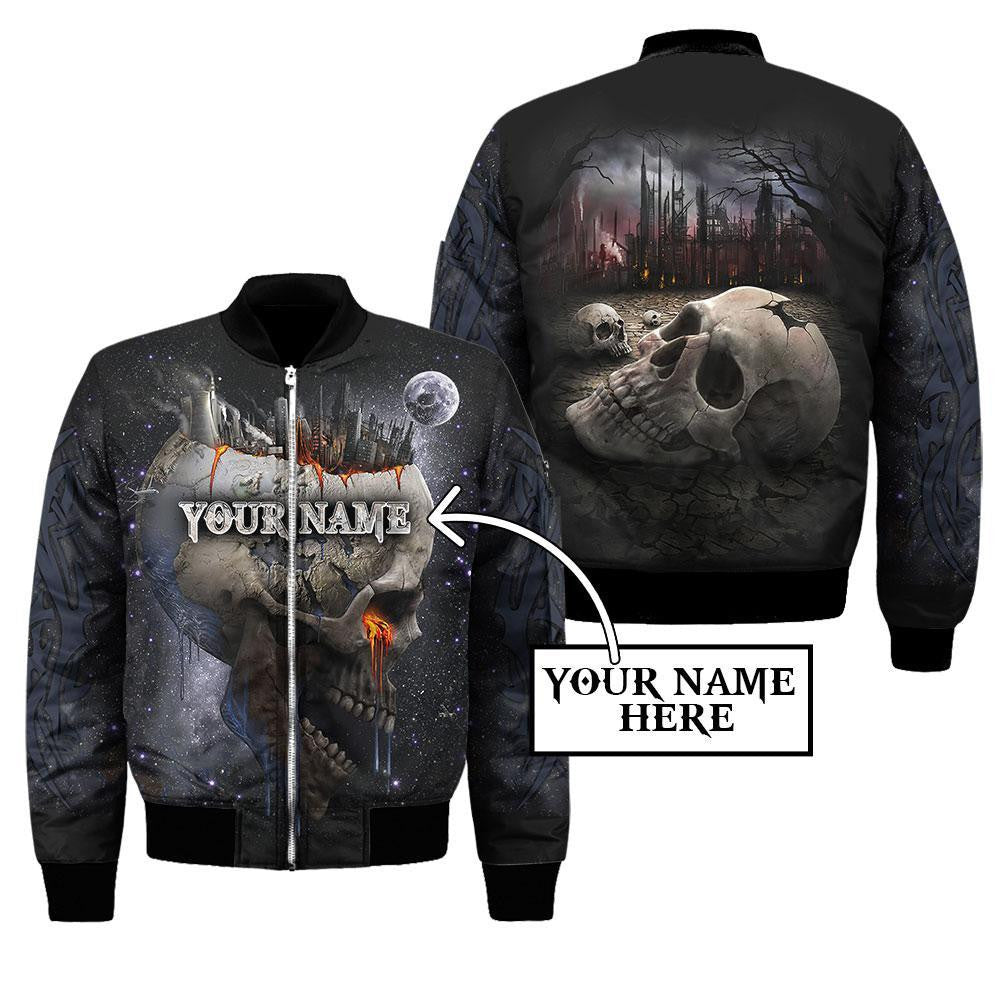 Customize Name Dead City Skull Hoodie For Men And Women