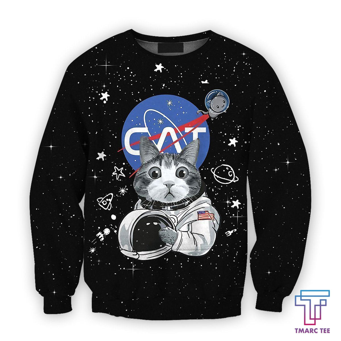 D all over print cat astronaut