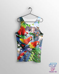 All Over Printed Parrots Shirts H