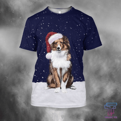 D All Over Print Dog Christmas