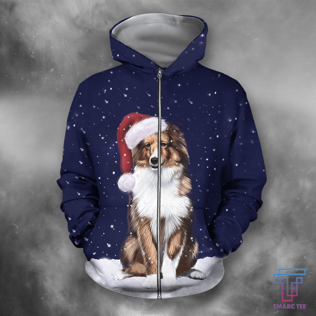 D All Over Print Dog Christmas