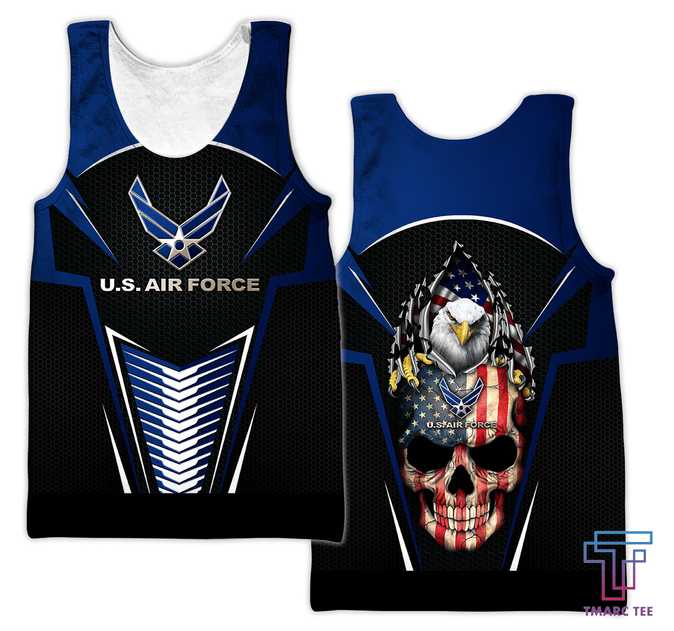 US AirForce skull 3D all over printed for man and women Pi PL