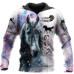 Love Beautiful Winter Horse Art Shirt Hoodie For Men And Women MP