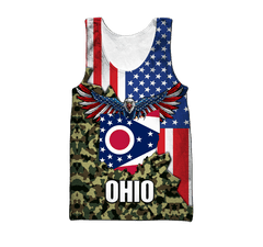 American Ohio Personalize D Over Printed Unisex Deluxe Hoodie ML