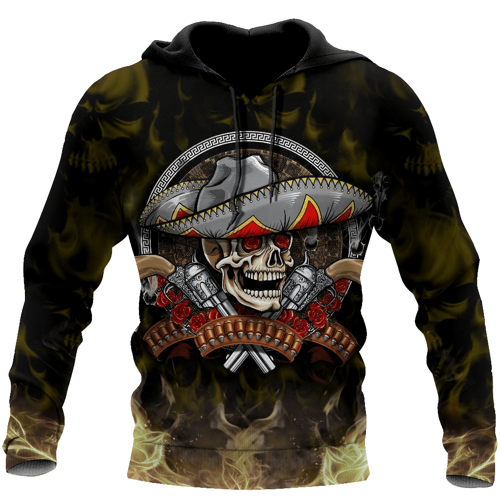 All Over Printe Beautiful Mexico Day Of The Dead Hoodie