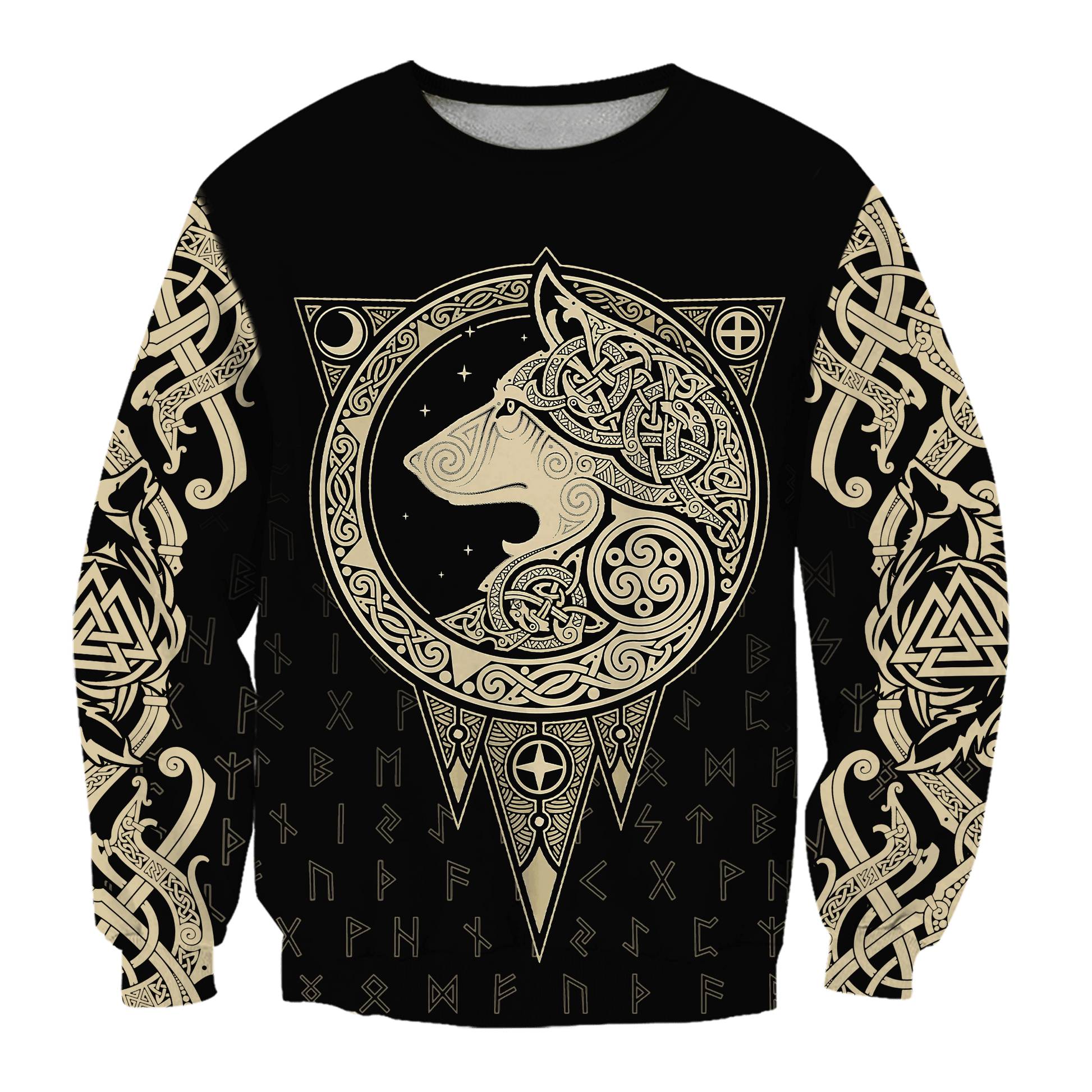 All Over Printed Viking Wolf Hoodie AM-MEI