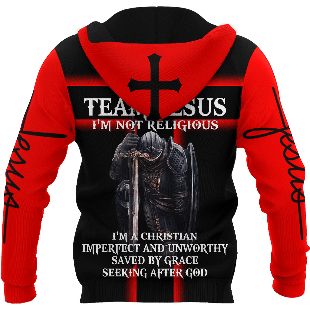 Jesus Christ Im on team Jesus Printed Hoodie, T-Shirt for Men and Women