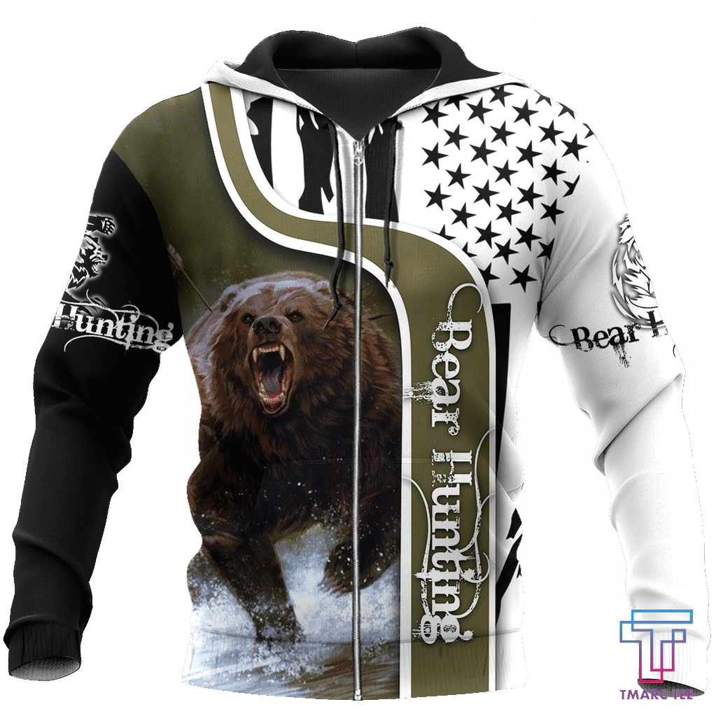 BEAR HUNTING CAMO D ALL OVER PRINTED SHIRTS FOR MEN AND WOMEN Pi PL