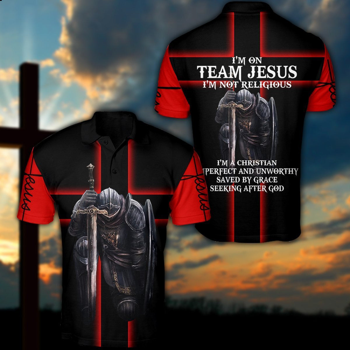 Jesus Christ Im on team Jesus Printed Hoodie, T-Shirt for Men and Women