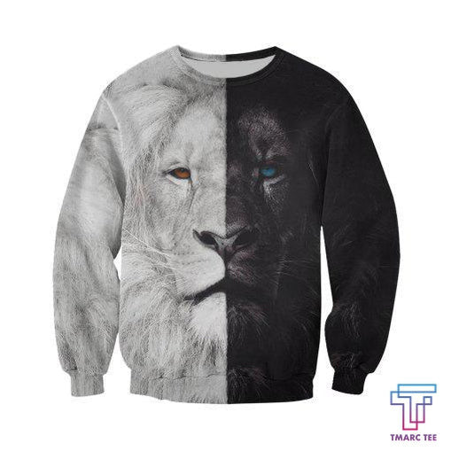 Beautiful Black White Lion D all over printed shirts for men and women