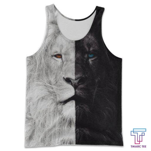 Beautiful Black White Lion D all over printed shirts for men and women