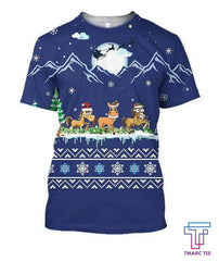 D All Over Print Horse On Christmas Shirts