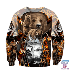 Bear Hunting camo D all over printed shirts for men and women Pi PL