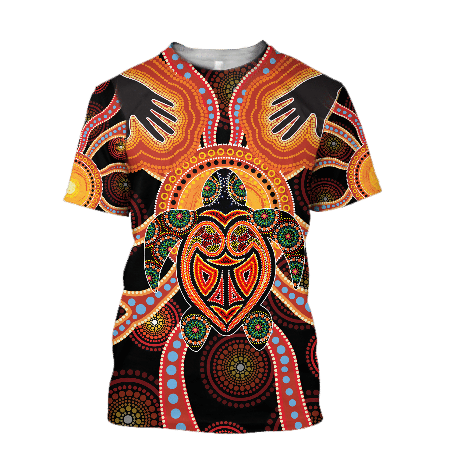 Aboriginal Turtle Touch the Sun shirts for men and women