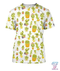 All Over Printing Cacti Happy Shirt