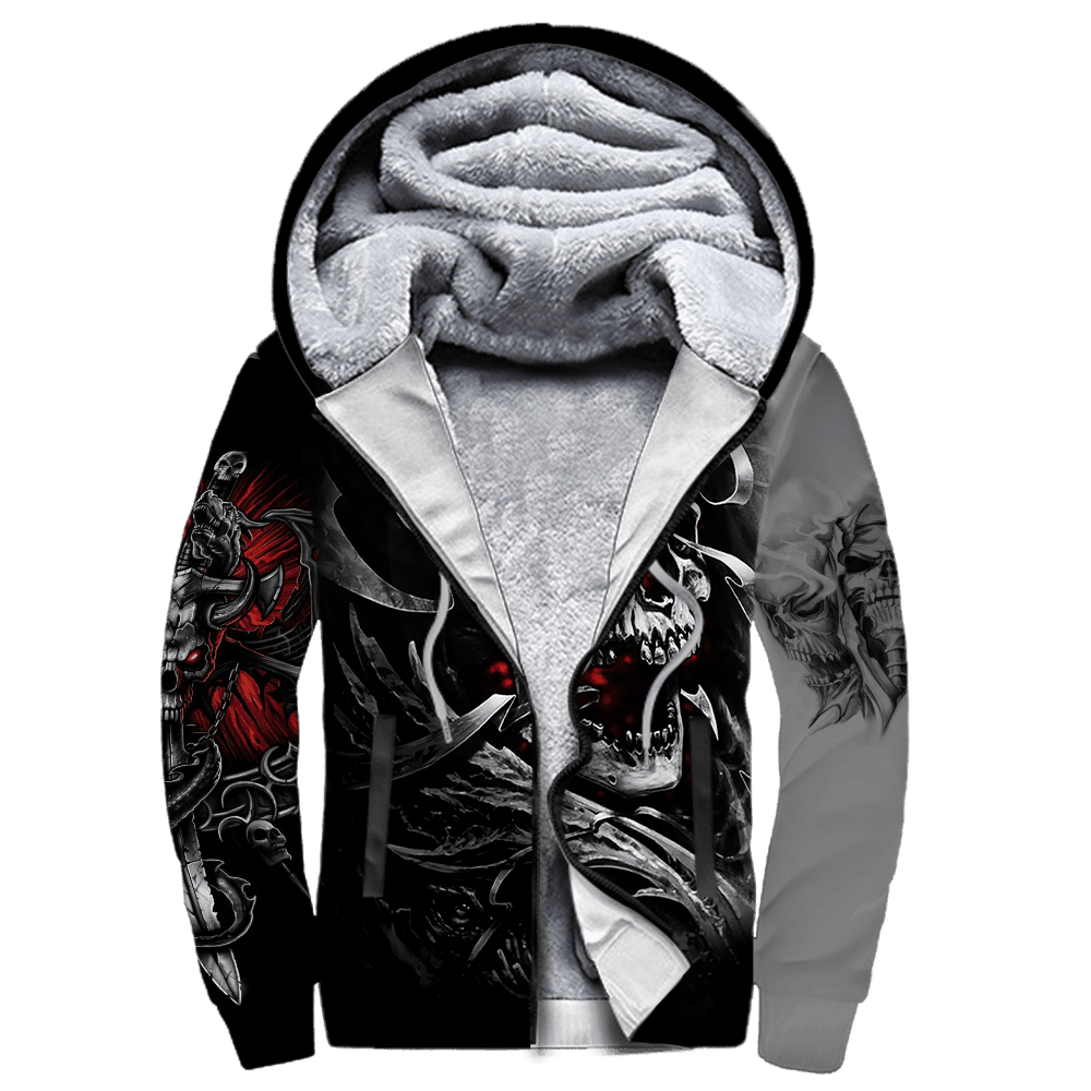 Amazing Skull All Over Printed Hoodie For Men And Women MEI