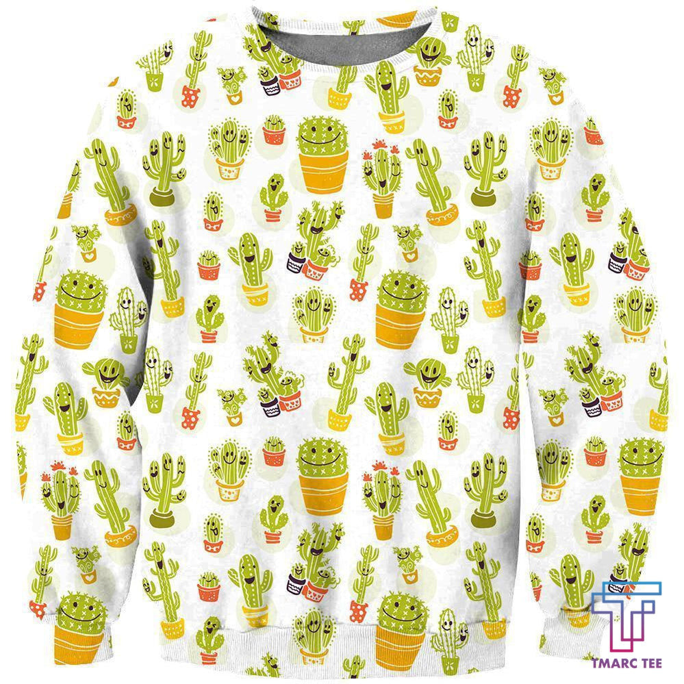 All Over Printing Cacti Happy Shirt