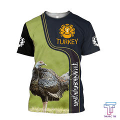 Turkey Thanksgiving 3D all over printing shirts for men and women