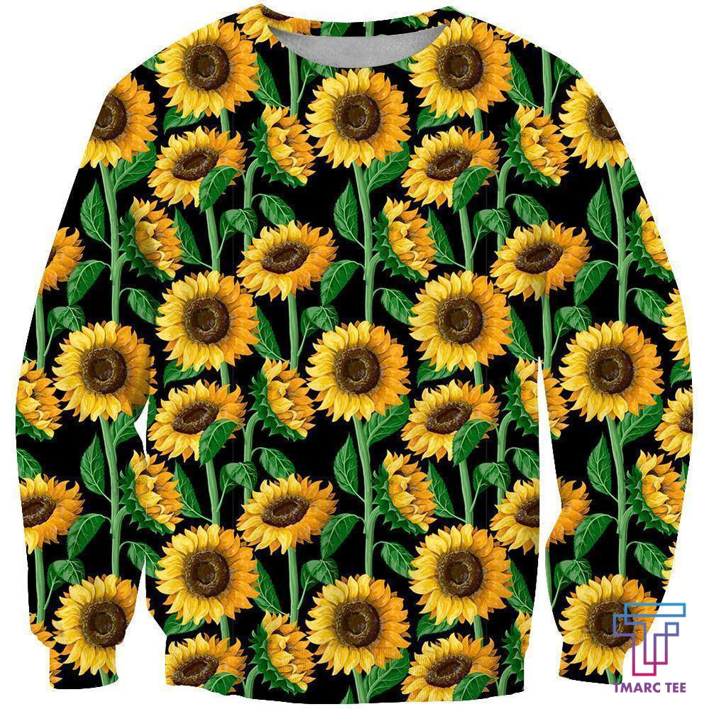 D All Over Printing Sunflowers Shirt