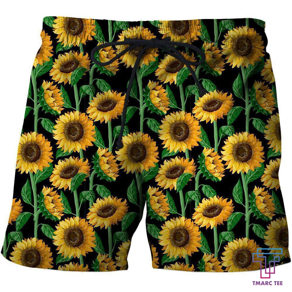 D All Over Printing Sunflowers Shirt