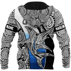 Amazing Polynesian Go Fishing Marlin Fish Personalized Unisex Deluxe Hoodie ML