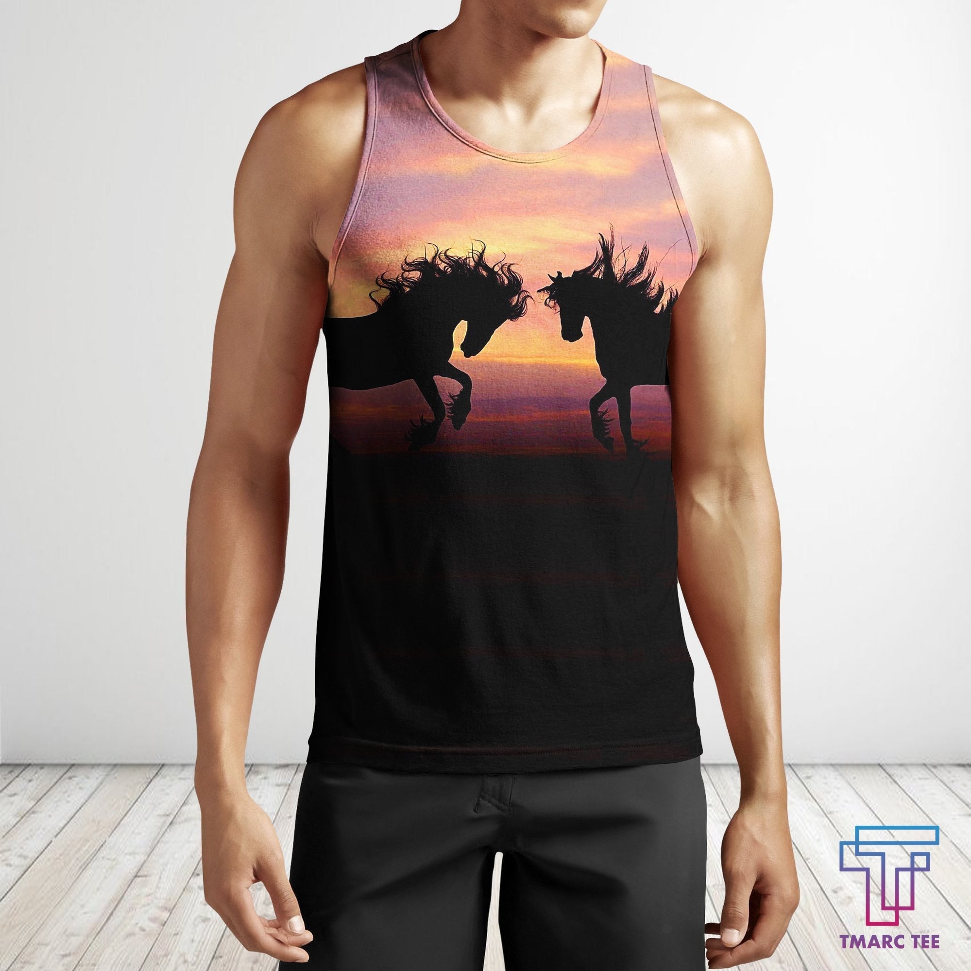 All Over Print Horse Silhouette Sunset