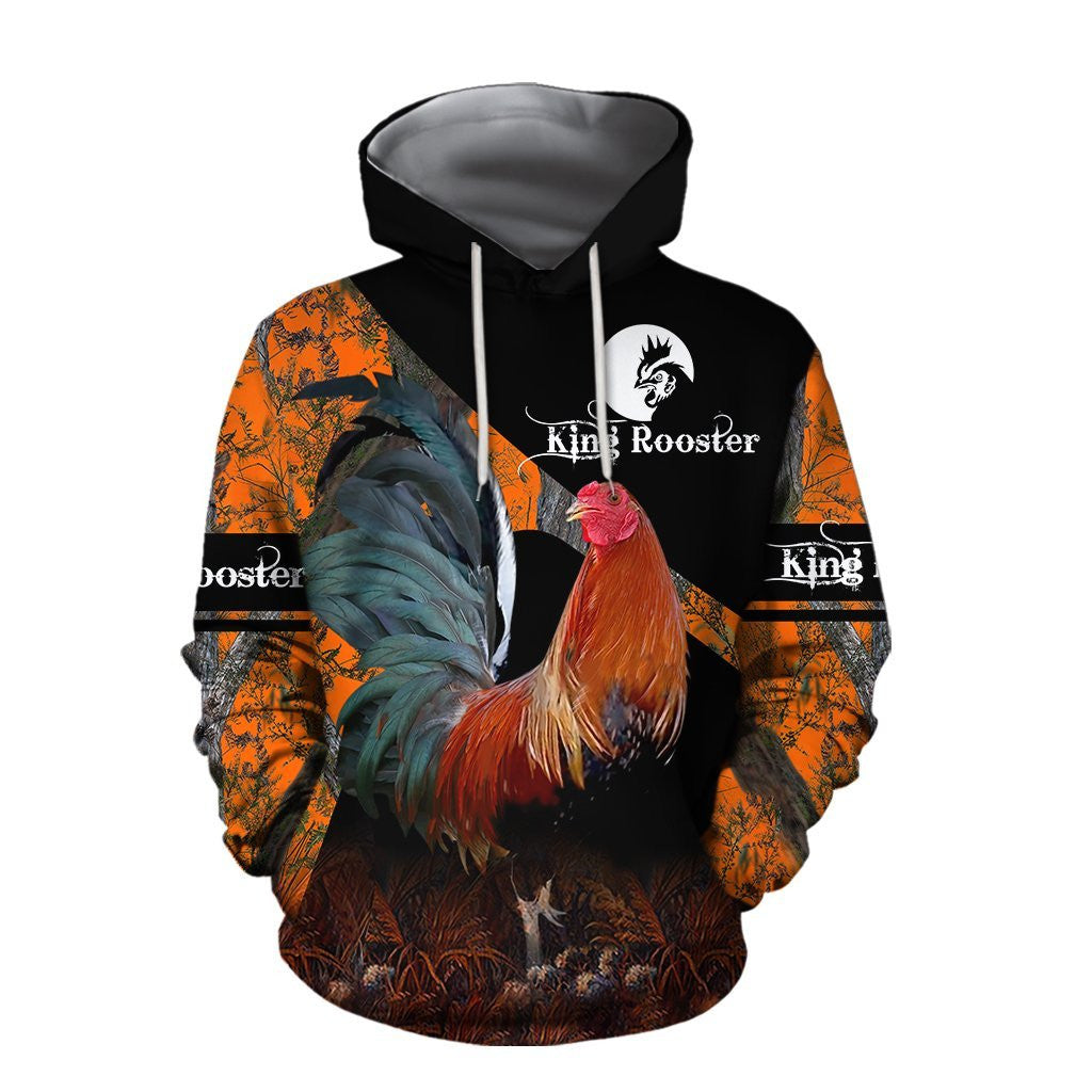 Rooster King Camo III All Over Printed Unisex Deluxe Hoodie ML