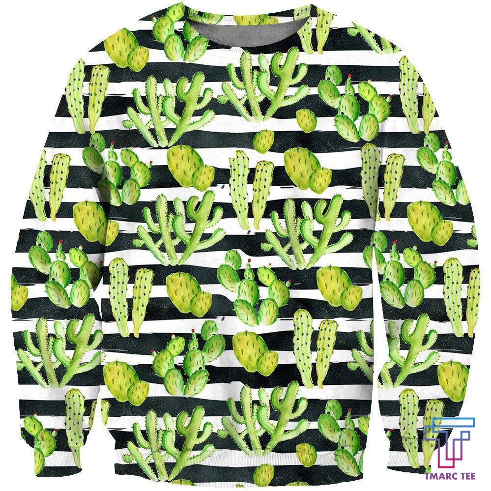 All Over Printing Beautiful Green Cacti Shirt