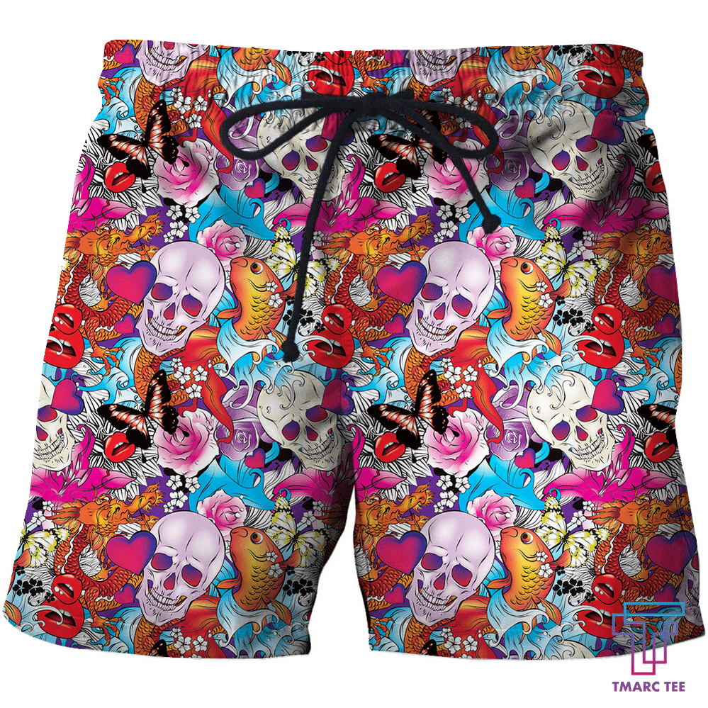 All Over Print Paisley Pattern Skull