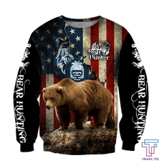 Bear hunter camo D all over printed shirts for men and women Pi PL