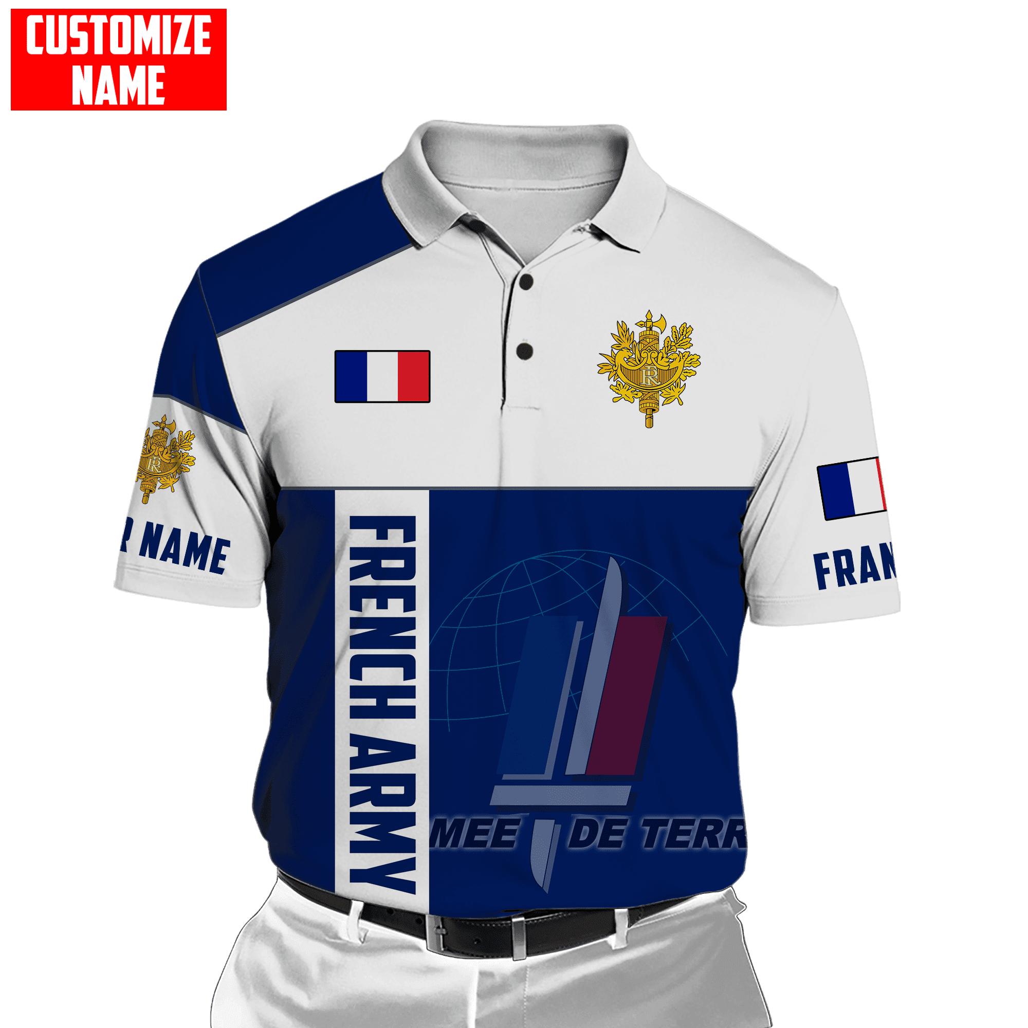 Personalized France Army Shirts