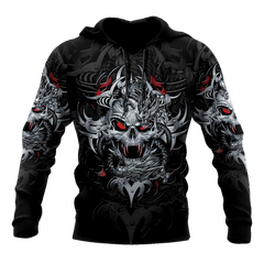 Amazing Skull All Over Printed Hoodie For Men And Women MEI