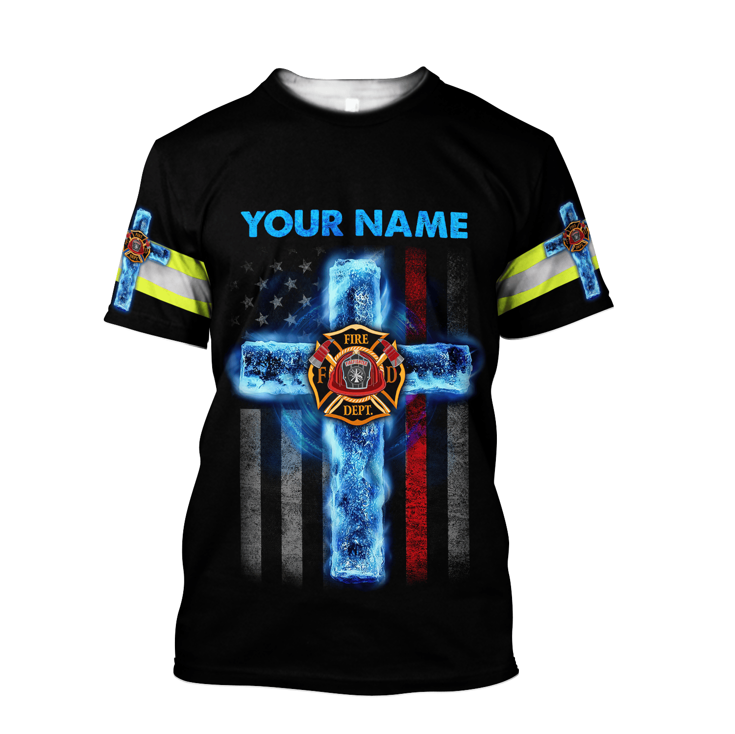 Customize Name Jesus And Firefighter D All Printed Hoodie For Men And Women MH