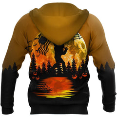 Beautiful All Over Printed Halloween Camping Big Foot Hoodie DQB-MEI