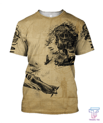 Aviator fly high brave and safe all over printed shirts for men and women Proud Military