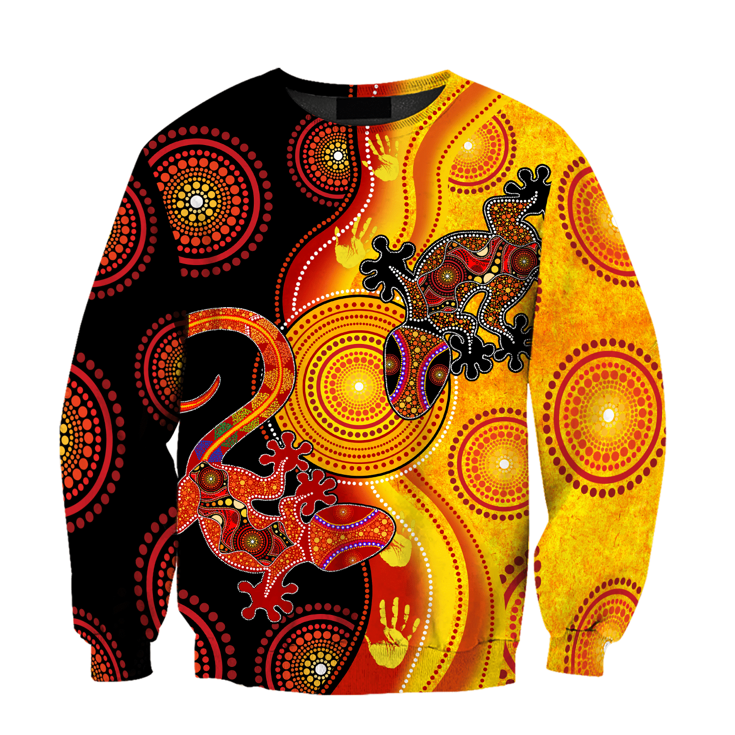 Aboriginal Australia Indigenous Lizards and the Sun shirts for men and women