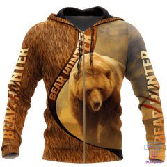 Bears hunter camo 3D all over printer shirts for man and women Pi PL