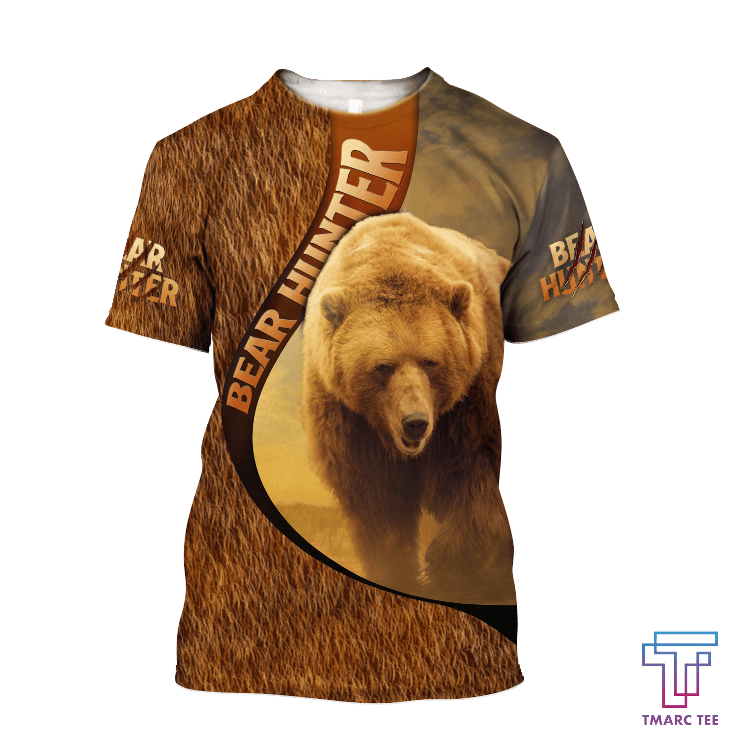 Bears hunter camo 3D all over printer shirts for man and women Pi PL