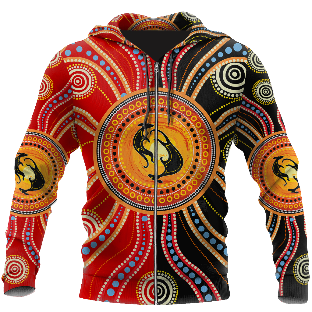 Aboriginal Kangaroo Australia Indigenous Painting Art shirts for men and women