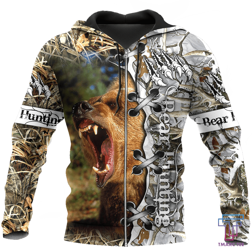 BEAR HUNTING CAMO D ALL OVER PRINTED SHIRTS FOR MEN AND WOMEN Pi PL