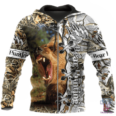 BEAR HUNTING CAMO D ALL OVER PRINTED SHIRTS FOR MEN AND WOMEN Pi PL